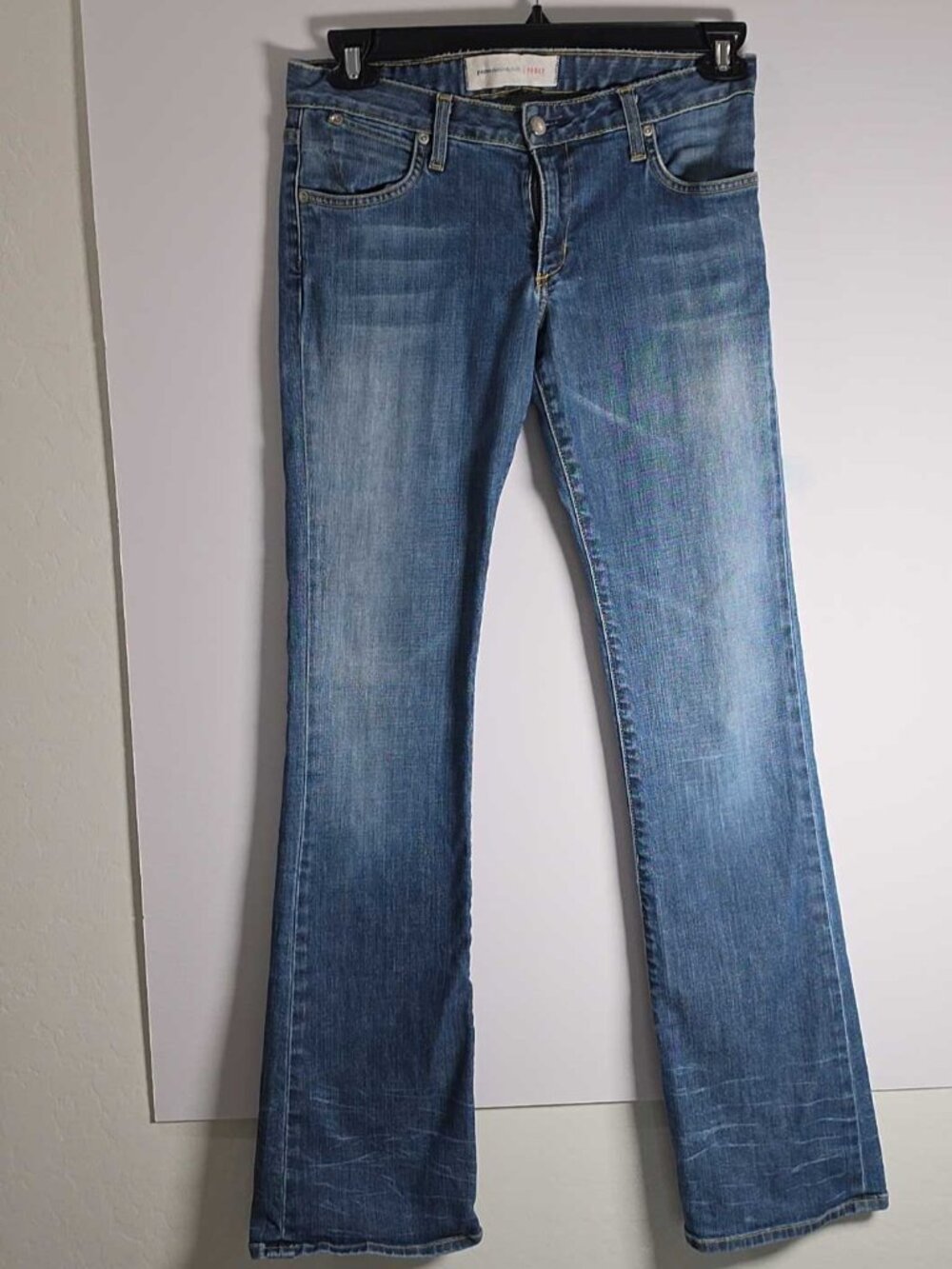 Paper Denim & Cloth Distressed Bootcut Jeans Womens 28x34 Medium Wash Denim